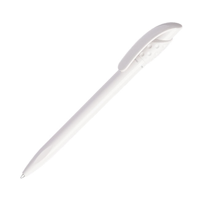 Logo trade promotional giveaways picture of: Golff Safe Touch antibacterial ballpoint pen, white