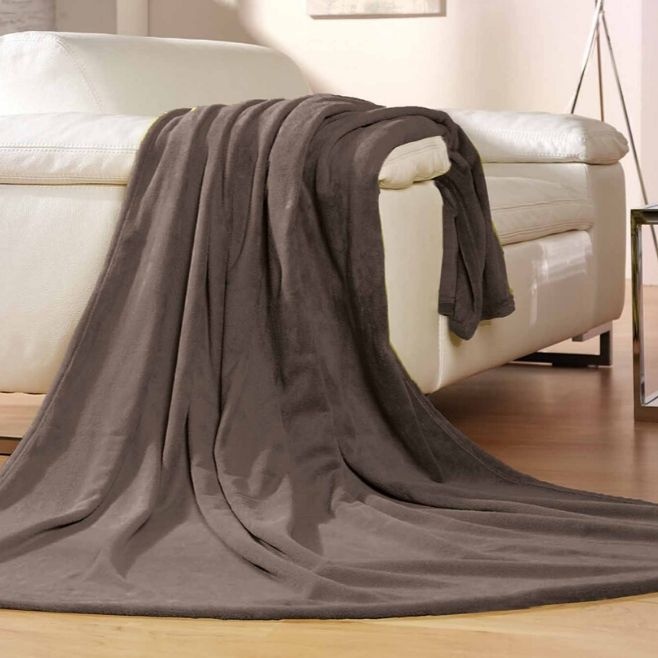 Logo trade promotional merchandise image of: Memphis blanket, light grey