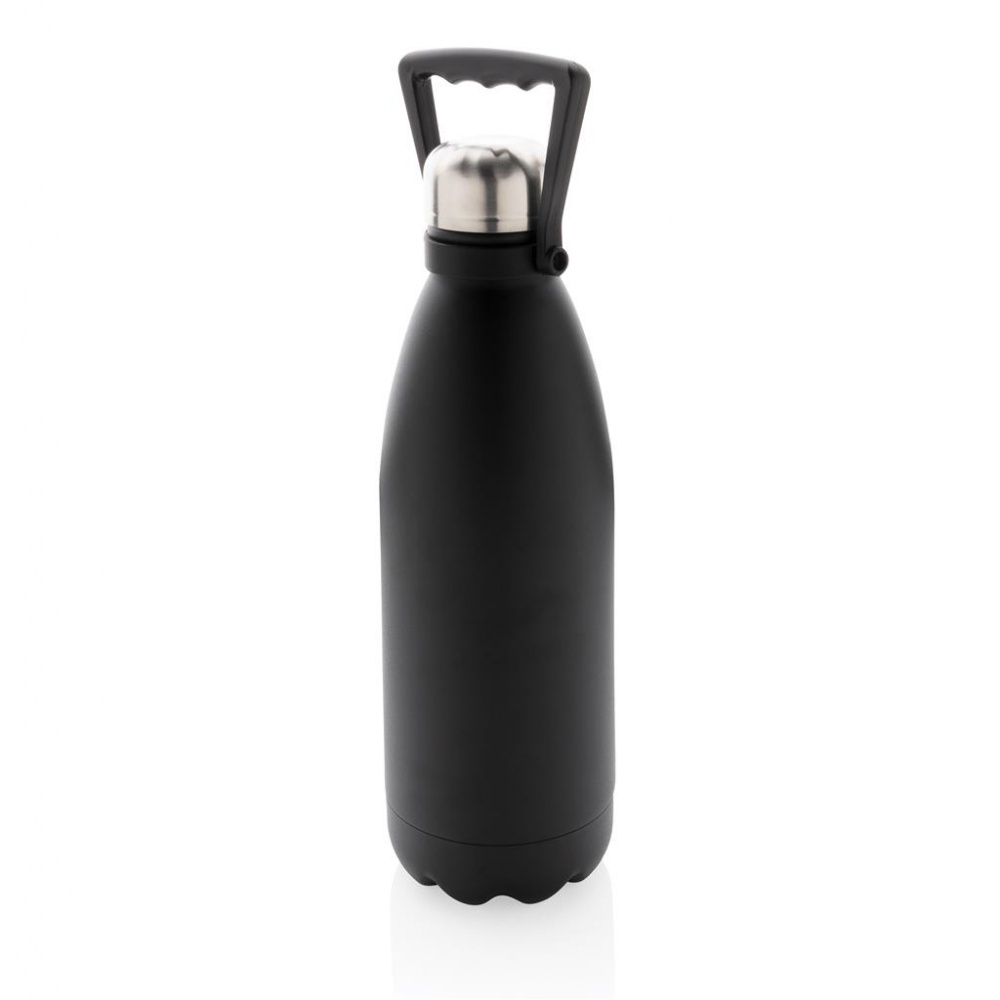 Logo trade corporate gift photo of: ​Large vacuum stainless steel bottle 1.5 L, black