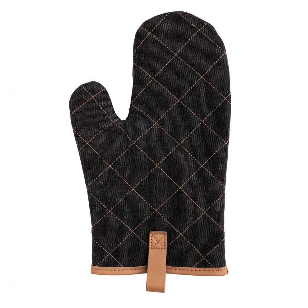 Logotrade promotional merchandise photo of: Deluxe canvas oven mitt, black