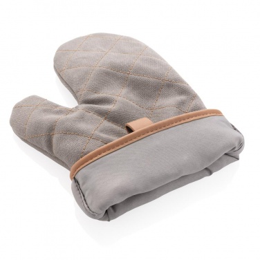 Logotrade corporate gift picture of: Deluxe canvas oven mitt, grey