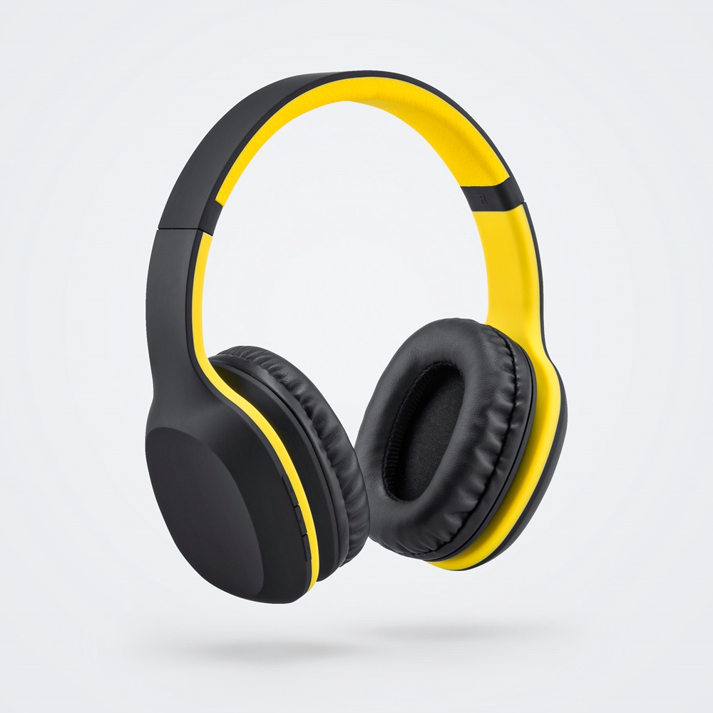 Logo trade promotional gifts picture of: Wireless headphones Colorissimo, yellow