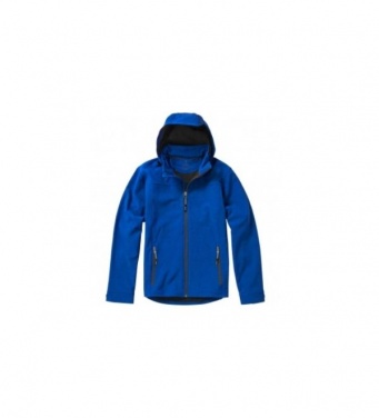 Logo trade corporate gifts image of: #44 Langley softshell jacket, blue