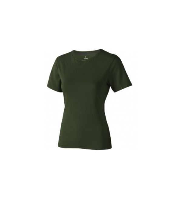 Logotrade promotional gifts photo of: Nanaimo short sleeve ladies T-shirt, army green