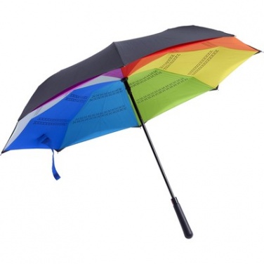 Logotrade business gifts photo of: Colourful reversible automatic umbrella, multicolor