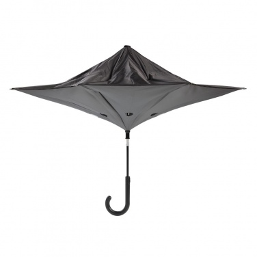 Logotrade advertising products photo of: Reversible windproof  umbrella 23”, grey