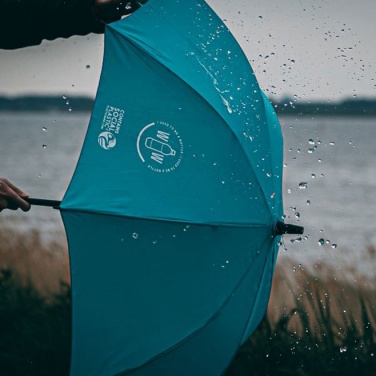 Logotrade promotional giveaways photo of: Sustainable RPET umbrella, lightblue