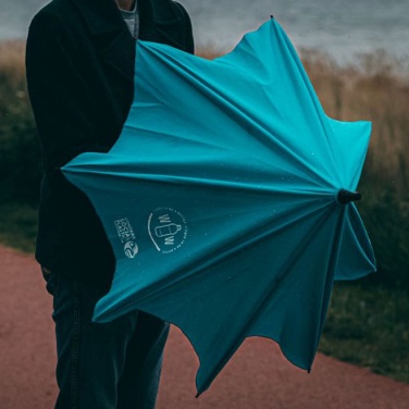 Logo trade promotional gift photo of: Sustainable RPET umbrella, lightblue