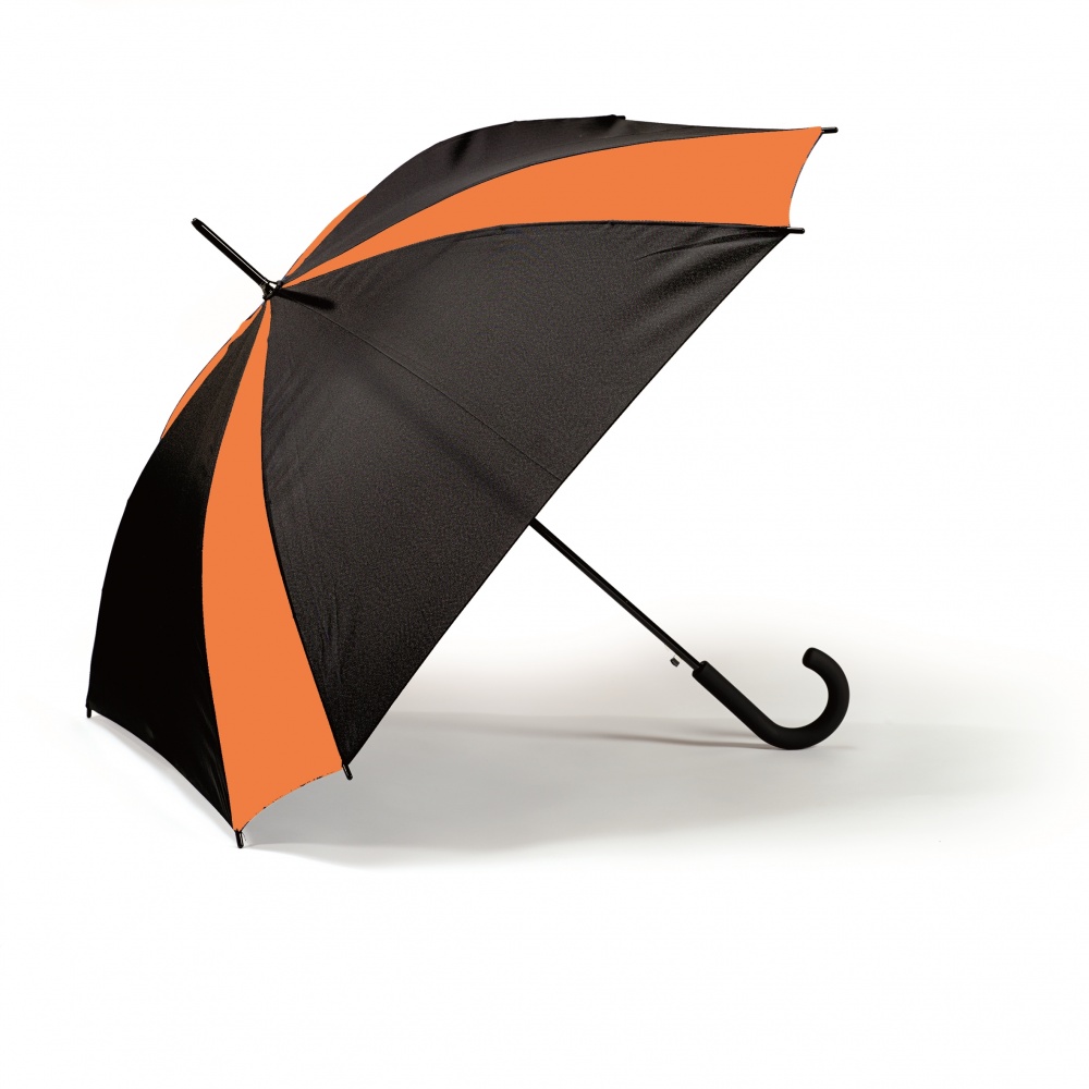 Logotrade corporate gift picture of: Cool colorful umbrella Saint Tropez, orange/black