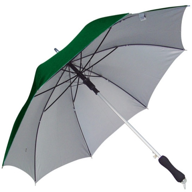 Logo trade promotional giveaways image of: Automatic umbrella Avignon with UV protection, dark green