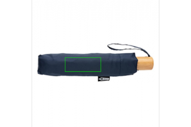 Logo trade promotional gift photo of: Auto open/close 21" RPET eco umbrella, navy