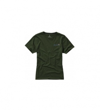 Logo trade promotional merchandise photo of: Nanaimo short sleeve ladies T-shirt, army green