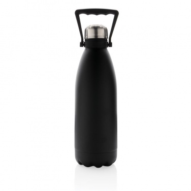 Logo trade corporate gifts image of: ​Large vacuum powdercoated bottle 1.5 L, black