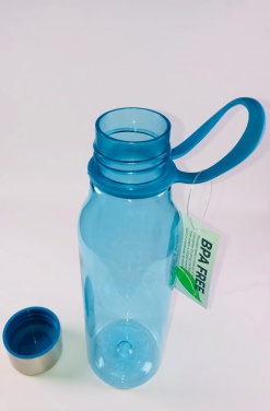 Logo trade promotional giveaway photo of: Transparent water bottle Lean, blue