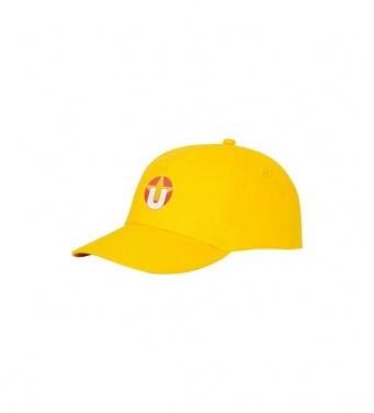 Logo trade corporate gift photo of: Feniks 5 panel cap, yellow