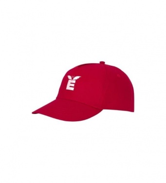 Logo trade business gift photo of: Feniks 5 panel cap, red