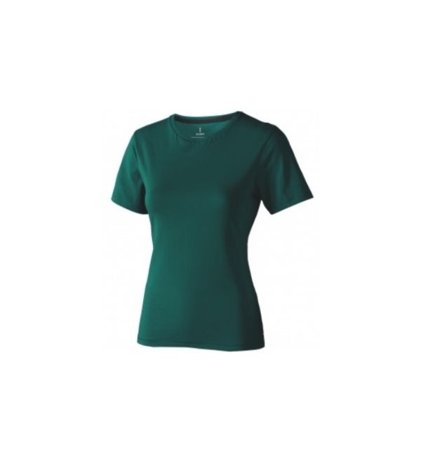 Logo trade promotional items image of: Nanaimo short sleeve ladies T-shirt, dark green