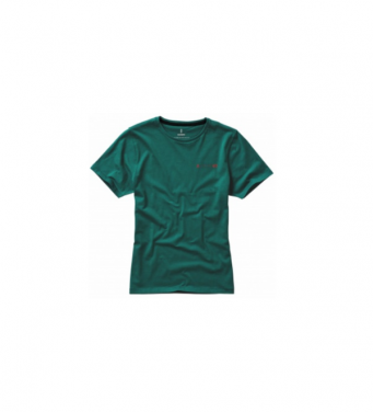 Logotrade corporate gift image of: Nanaimo short sleeve ladies T-shirt, dark green