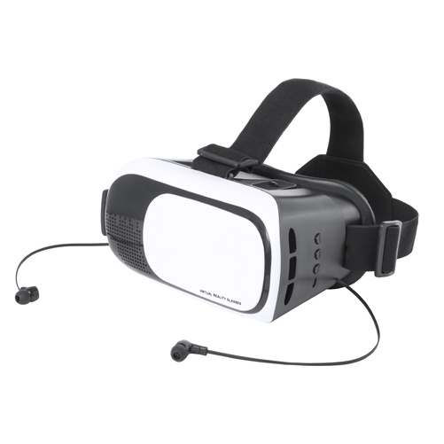 Logo trade promotional merchandise image of: Virtual reality headset, white