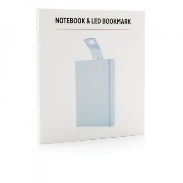 Logotrade promotional merchandise image of: A5 Notebook & LED bookmark, white