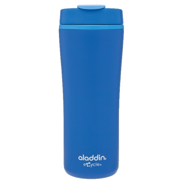 Logo trade promotional merchandise picture of: Thermos mug made of recyclable material, blue