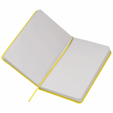 Logo trade promotional items image of: A5 note book 'Kiel'  color yellow