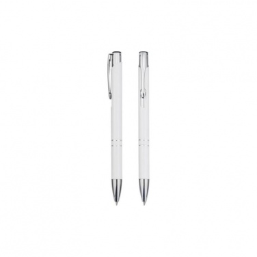 Logotrade promotional item picture of: Moneta Ballpoint Pen, white