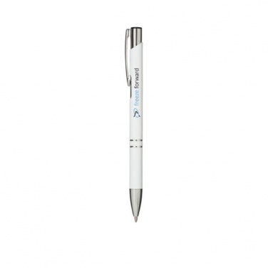 Logo trade advertising products picture of: Moneta Ballpoint Pen, white