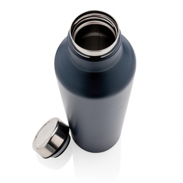 Logo trade promotional merchandise image of: Modern vacuum stainless steel water bottle, blue