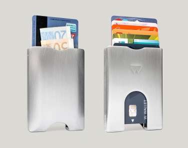 Logotrade promotional merchandise image of: Card holder Walter wallet aluminum, silver