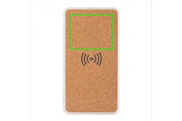 Logo trade promotional items picture of: Cork and Wheat 8.000 mAh 5W wireless powerbank, brown