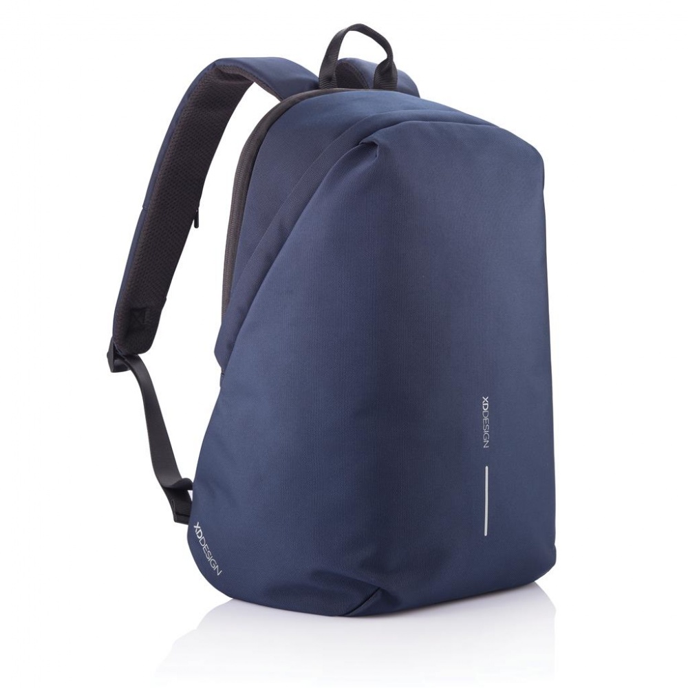 Logotrade promotional product picture of: Anti-theft backpack Bobby Soft, navy