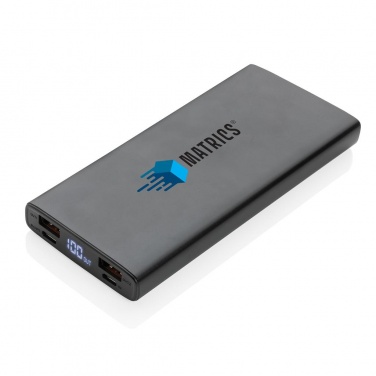 Logotrade corporate gift picture of: Aluminum 18W 10.000 mAh PD Powerbank, black