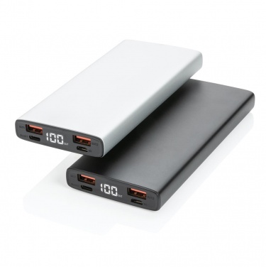 Logotrade advertising product picture of: Aluminum 18W 10.000 mAh PD Powerbank, black