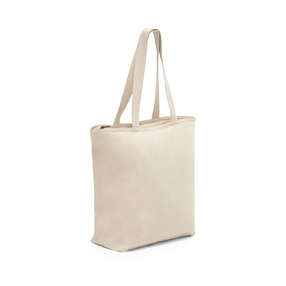 Logotrade promotional product image of: Hackney 100% cotton bag with zipper, white