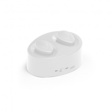 Logotrade promotional item image of: Wireless earphones CHARGAFF, white