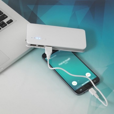 Logotrade promotional giveaway image of: Spare 10000 mAh Power Bank, white