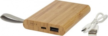 Logotrade promotional item picture of: Tulda 5000 mAh bamboo power bank, light brown