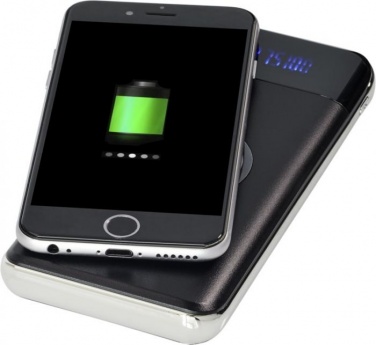 Logo trade promotional giveaway photo of: Constant 10000MAH Wireless Power Bank with LED, black