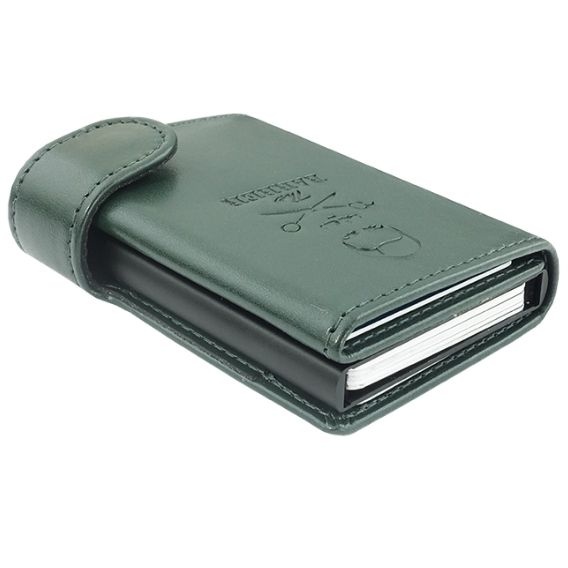 Logo trade promotional items image of: RFID card holder Oxford, green