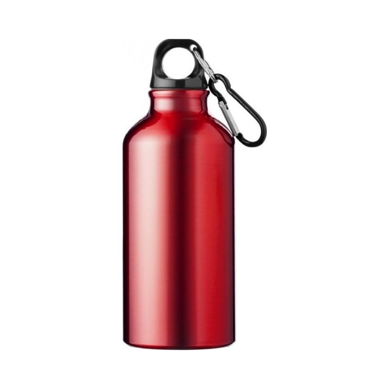 Logotrade promotional giveaway picture of: Oregon drinking bottle with carabiner, red