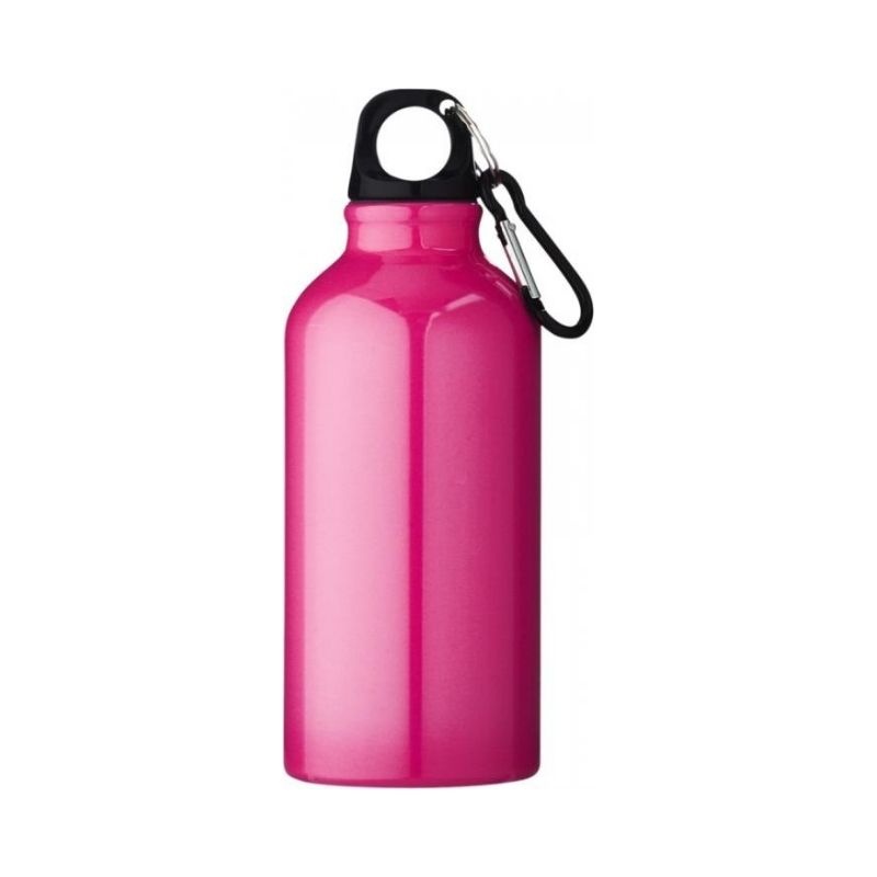 Logotrade promotional merchandise image of: Oregon drinking bottle with carabiner, neon pink