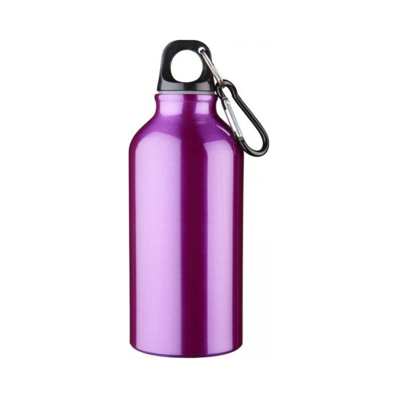 Logotrade promotional gift picture of: Oregon drinking bottle with carabiner, purple