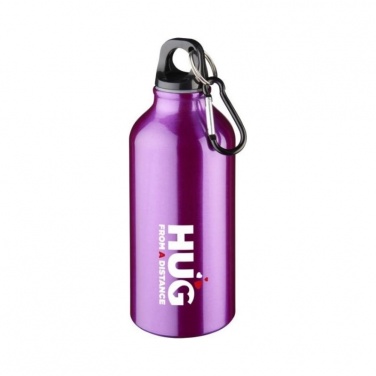 Logotrade corporate gift image of: Oregon drinking bottle with carabiner, purple