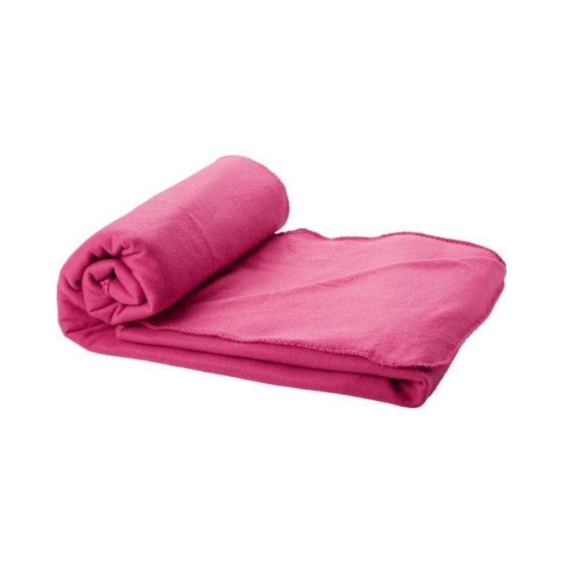 Logo trade advertising product photo of: Huggy blanket and pouch, pink