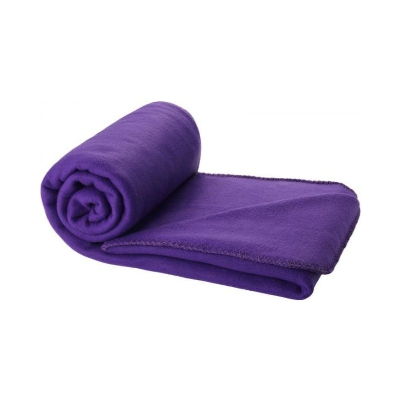 Logo trade promotional item photo of: Huggy blanket and pouch, purple