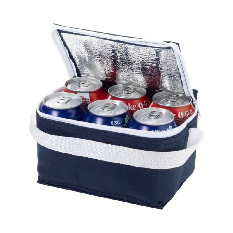 Logo trade business gift photo of: Spectrum 6-can cooler bag, navy