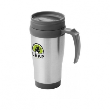 Sanibel 400 ml insulated mug, silver, grey