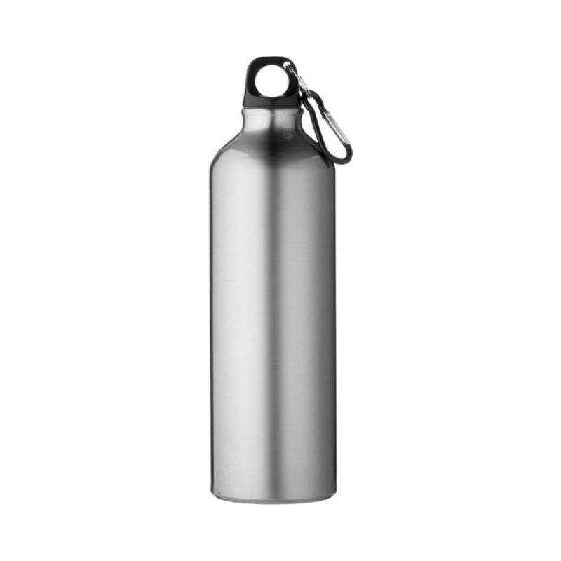 Logo trade promotional merchandise photo of: Pacific bottle with carabiner, silver