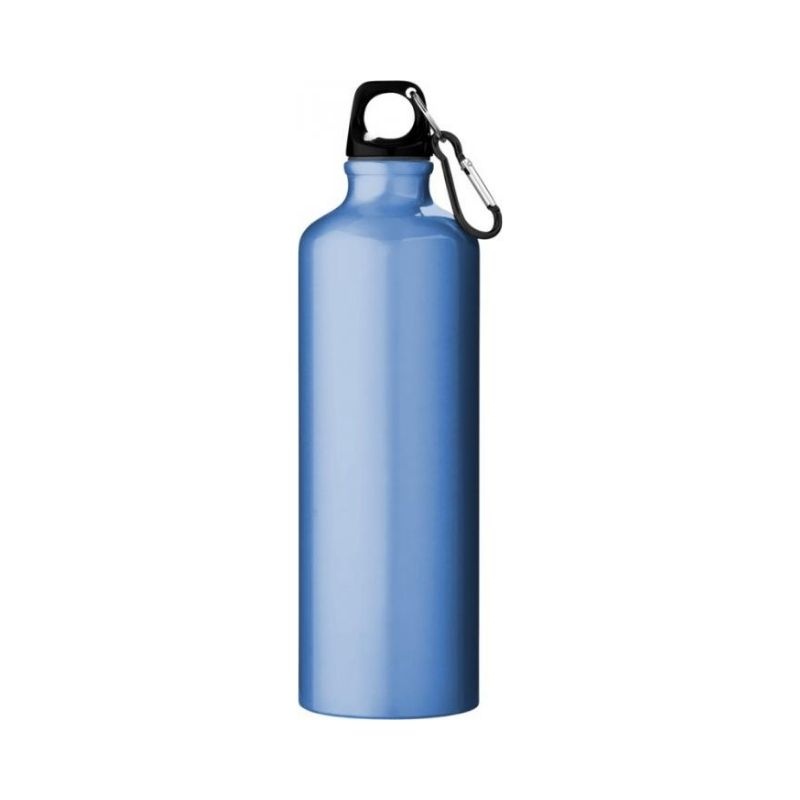 Logo trade promotional product photo of: Pacific bottle with carabiner, light blue